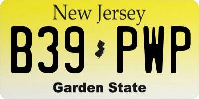 NJ license plate B39PWP