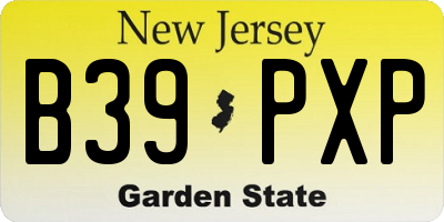 NJ license plate B39PXP