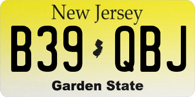 NJ license plate B39QBJ