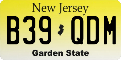 NJ license plate B39QDM
