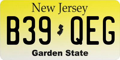 NJ license plate B39QEG