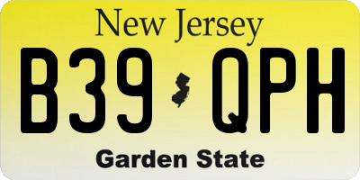 NJ license plate B39QPH