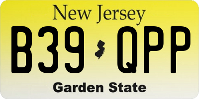 NJ license plate B39QPP
