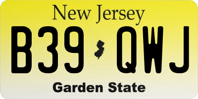 NJ license plate B39QWJ