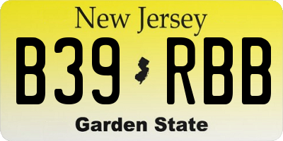 NJ license plate B39RBB