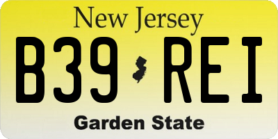 NJ license plate B39REI