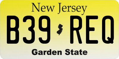 NJ license plate B39REQ