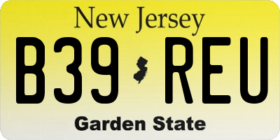 NJ license plate B39REU