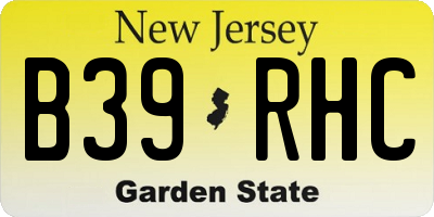 NJ license plate B39RHC