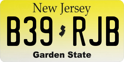 NJ license plate B39RJB