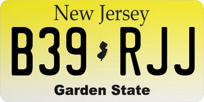 NJ license plate B39RJJ