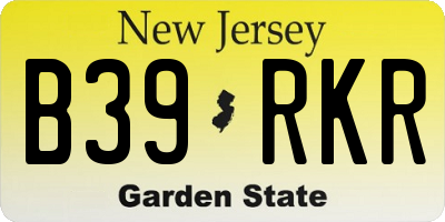 NJ license plate B39RKR