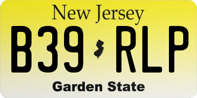 NJ license plate B39RLP