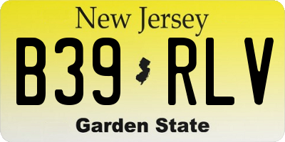 NJ license plate B39RLV