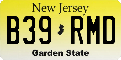 NJ license plate B39RMD