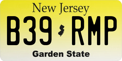 NJ license plate B39RMP