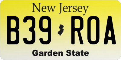 NJ license plate B39ROA