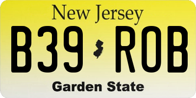 NJ license plate B39ROB