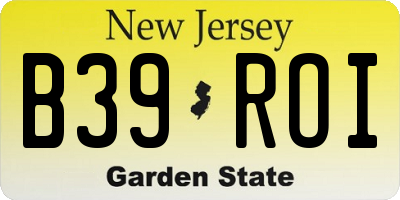 NJ license plate B39ROI