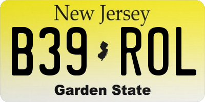 NJ license plate B39ROL
