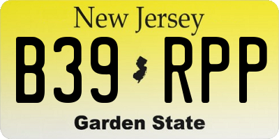 NJ license plate B39RPP