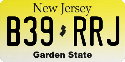 NJ license plate B39RRJ