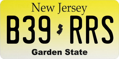 NJ license plate B39RRS