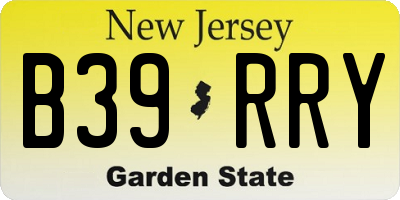NJ license plate B39RRY