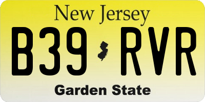 NJ license plate B39RVR