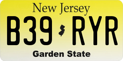 NJ license plate B39RYR