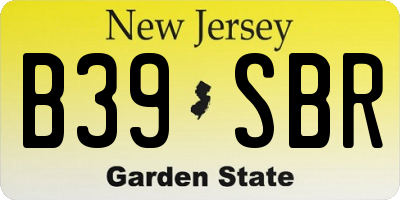 NJ license plate B39SBR