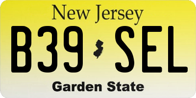 NJ license plate B39SEL