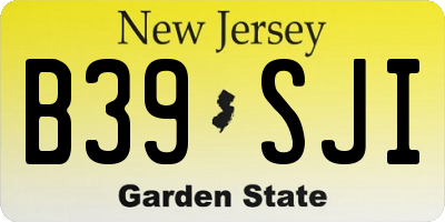 NJ license plate B39SJI