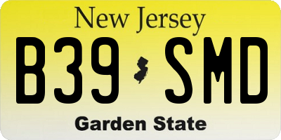 NJ license plate B39SMD