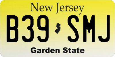 NJ license plate B39SMJ