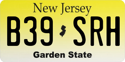 NJ license plate B39SRH