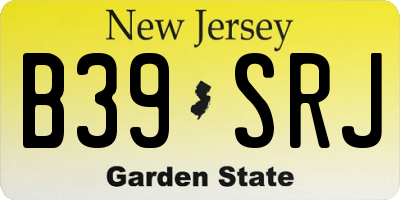 NJ license plate B39SRJ
