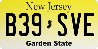 NJ license plate B39SVE