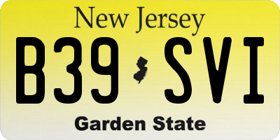 NJ license plate B39SVI