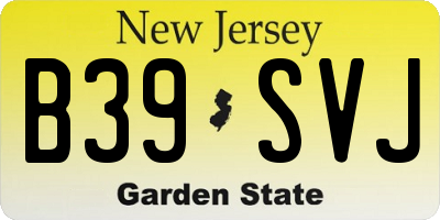 NJ license plate B39SVJ