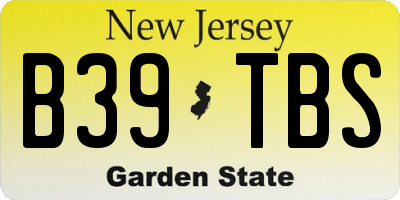 NJ license plate B39TBS