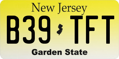 NJ license plate B39TFT