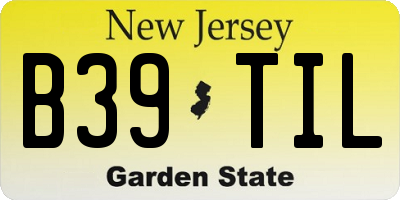 NJ license plate B39TIL