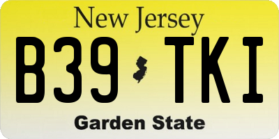 NJ license plate B39TKI