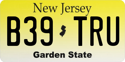 NJ license plate B39TRU