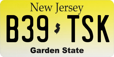 NJ license plate B39TSK