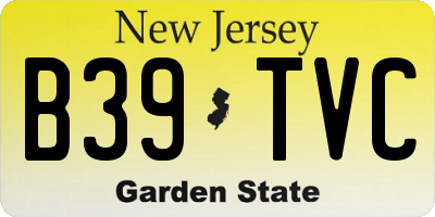 NJ license plate B39TVC