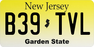 NJ license plate B39TVL