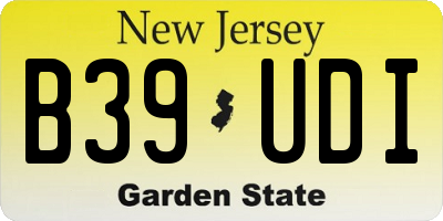NJ license plate B39UDI