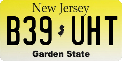 NJ license plate B39UHT